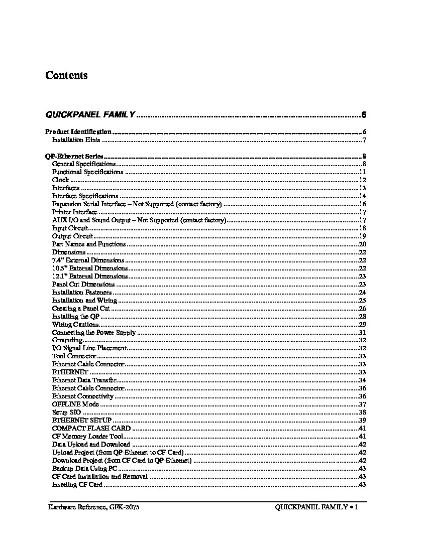 First Page Image of QuickPanel Hardware Reference Guide.pdf